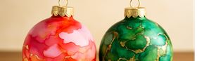 Alcohol Ink Christmas Baubles and Planter Workshop
