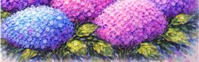 Hydrangea Hues: Bubble Wrap Painting