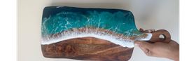 Resin Art Cheese Board and Coasters
