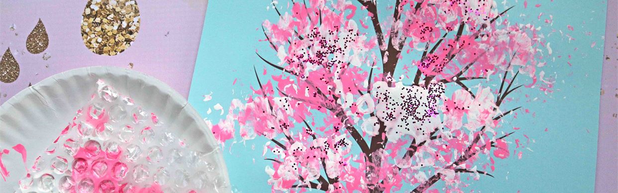 Blossom & Stamp: Cherry Blossom Painting