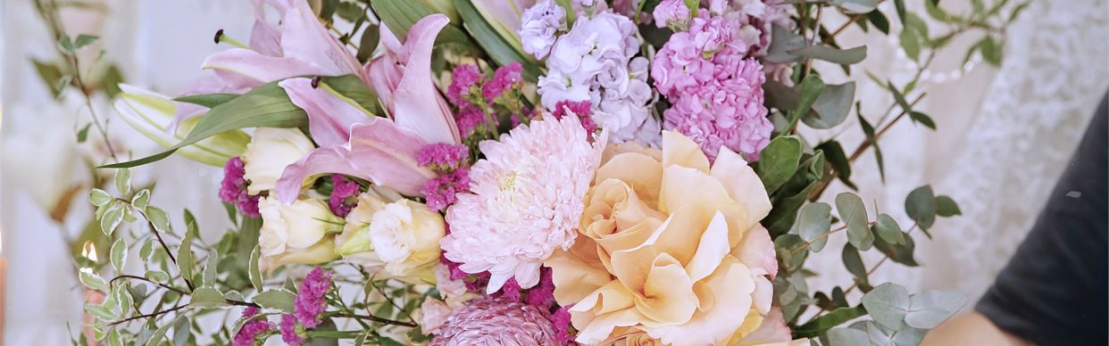 Handtied Bouquet including premium boutique style wrapping