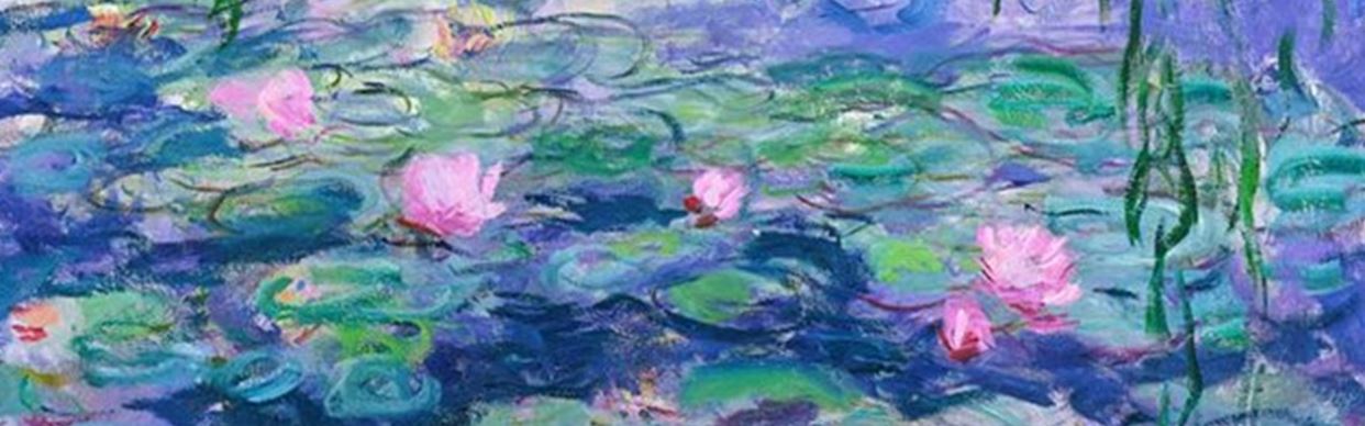 Waterlilies in French impressionist style